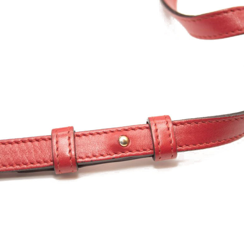 Gucci Calfskin Matelasse Small GG Marmont Chain Shoulder Bag Hibiscus Red