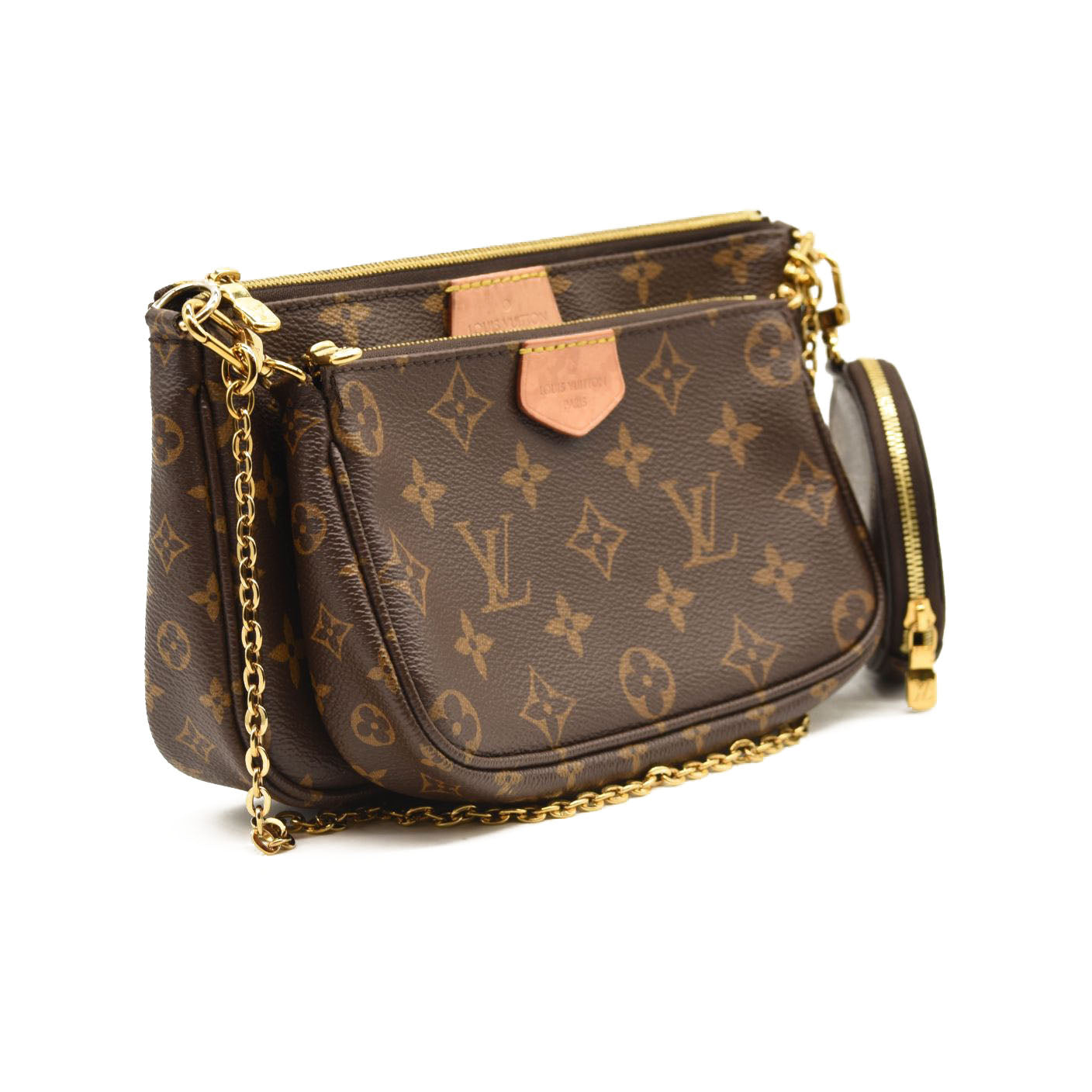LOUIS VUITTON MONOGRAM MULTI POCHETTE ACCESSORIES ROSE CLAIR
