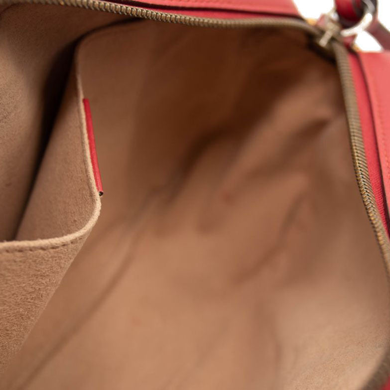 Gucci Calfskin Matelasse Small GG Marmont Chain Shoulder Bag Hibiscus Red