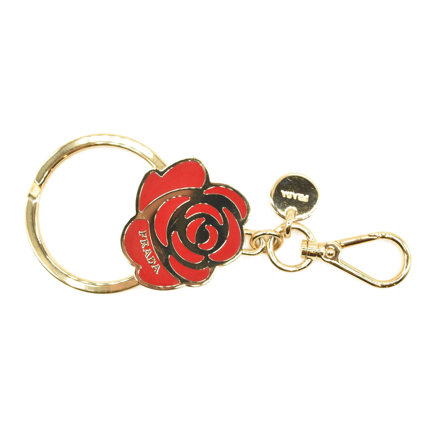 PRADA Flowers Smalto Fuoco Keychain