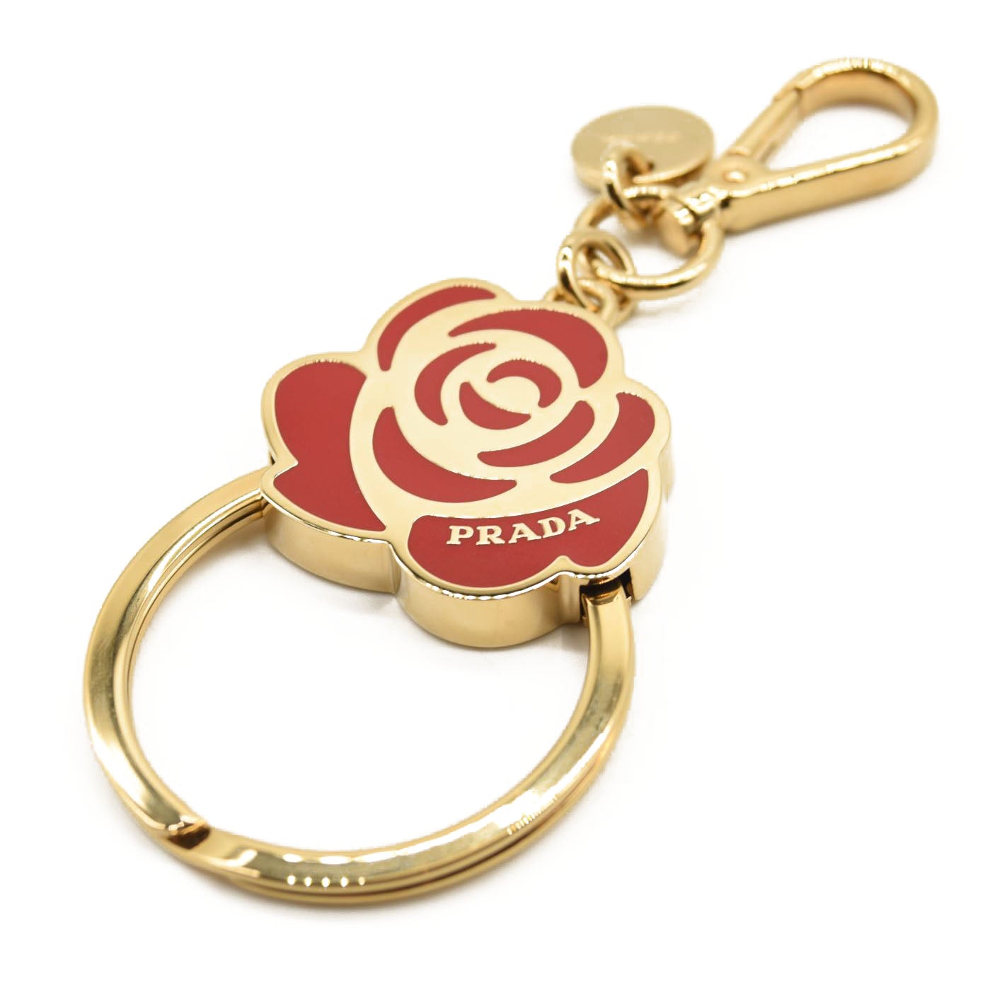 PRADA Flowers Smalto Fuoco Keychain