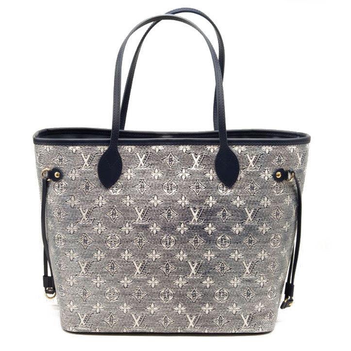 NEW Louis Vuitton Monoglam Neverfull MM Blue Tote