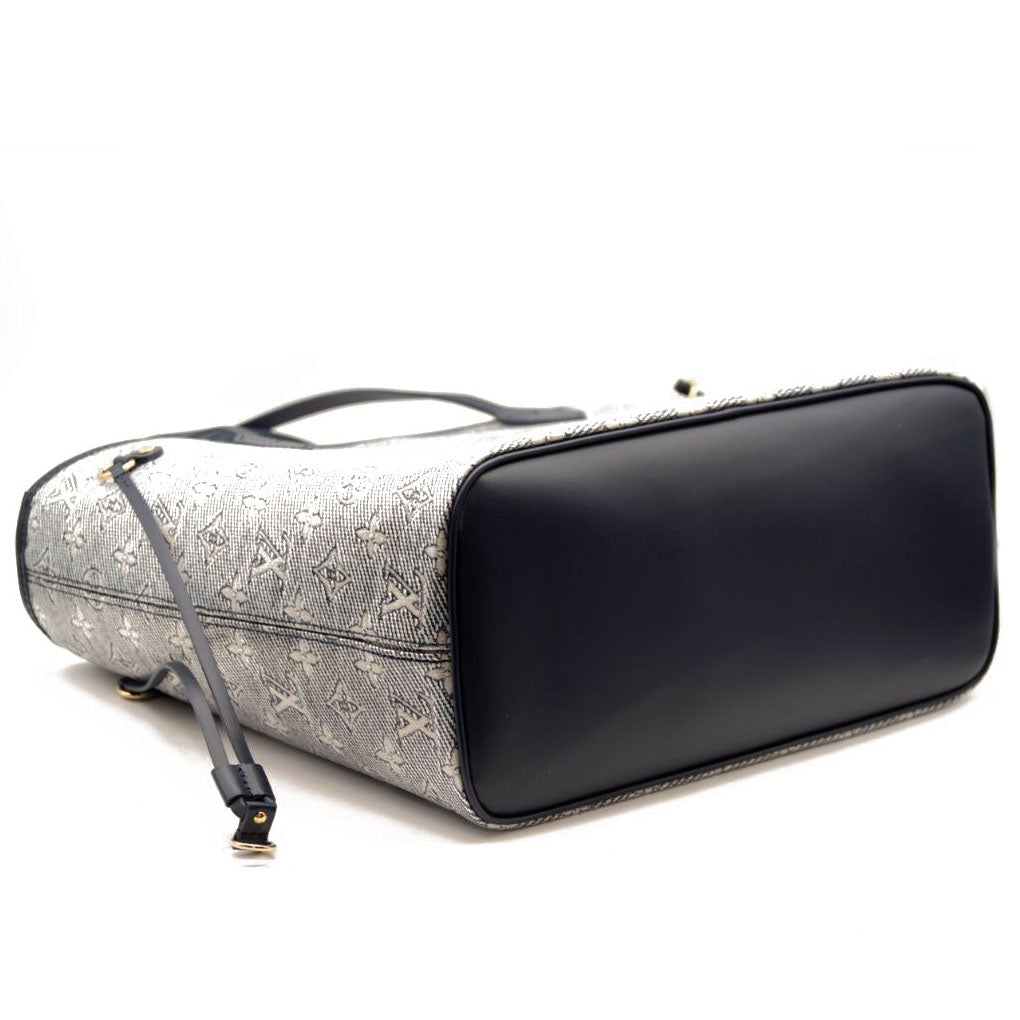 NEW Louis Vuitton Monoglam Neverfull MM Blue Tote