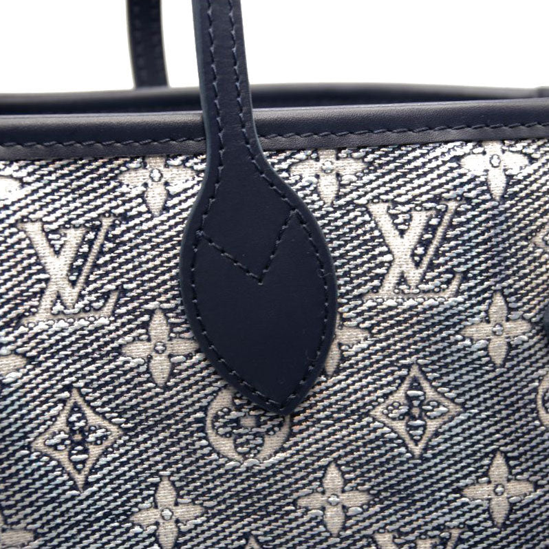 NEW Louis Vuitton Monoglam Neverfull MM Blue Tote