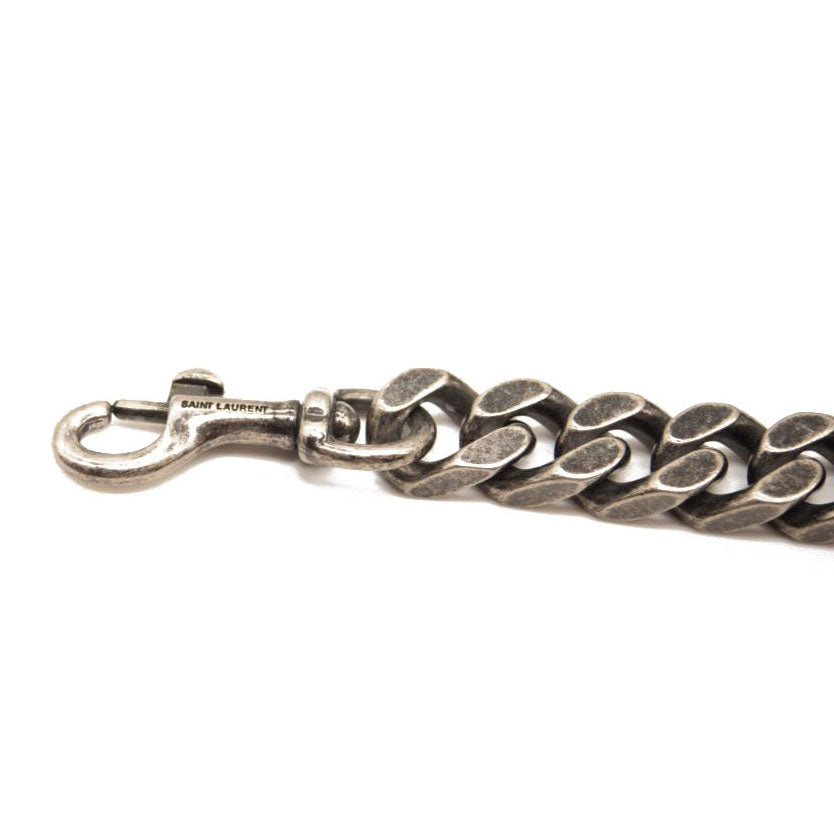 Saint Laurent Sheepskin Matelasse Chevron Monogram Large College Satchel Black