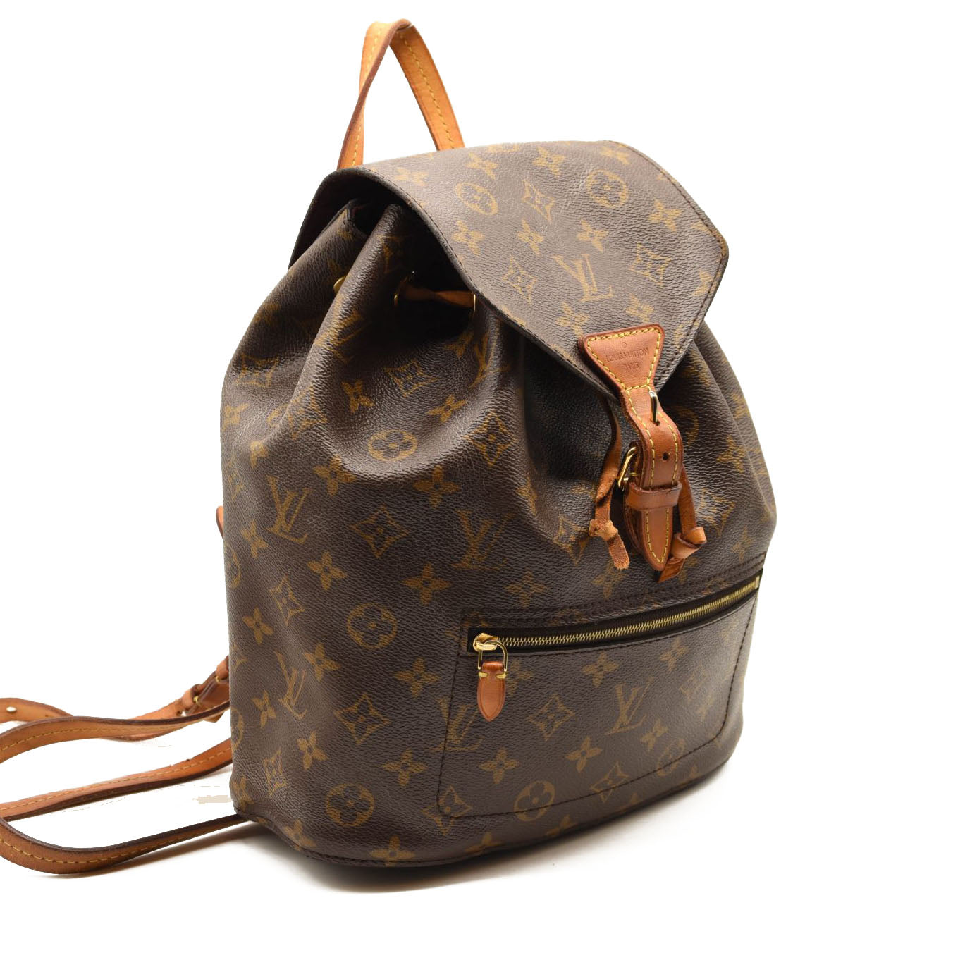 Louis Vuitton Backpack Montsouris Monogram Mini Brown in Coated