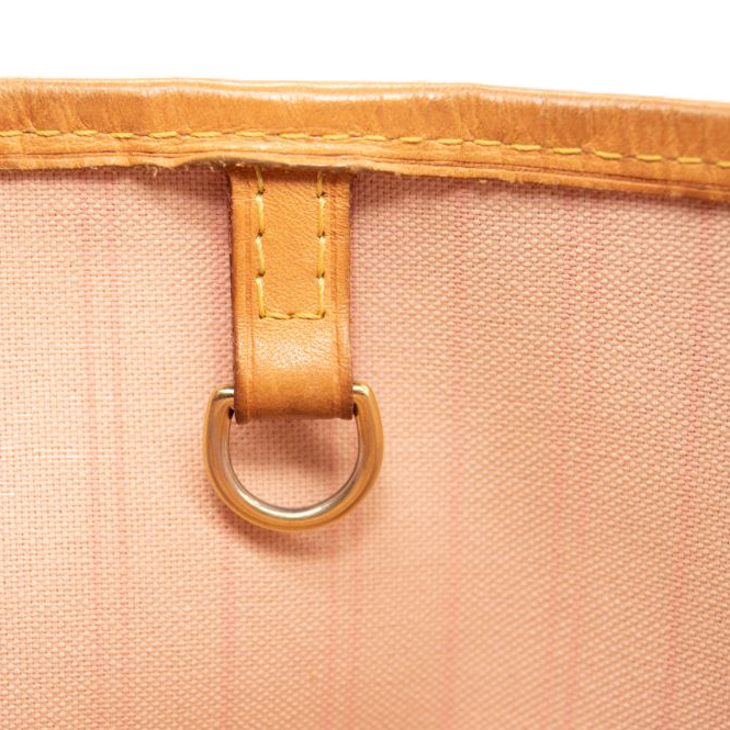 SR4136 USED Louis Vuitton Damier Azur Neo Neverfull MM Rose Ballerine