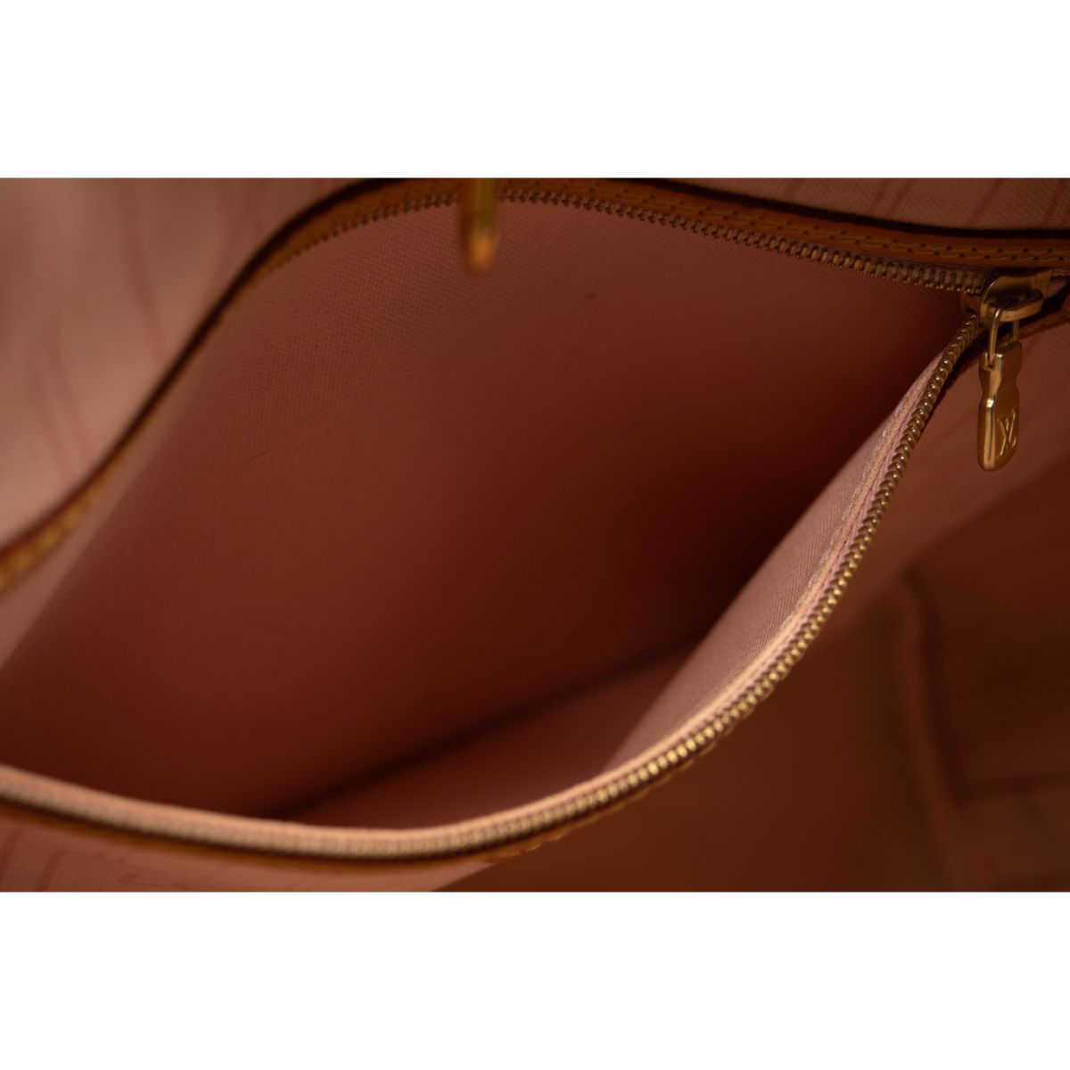 SR4136 USED Louis Vuitton Damier Azur Neo Neverfull MM Rose Ballerine