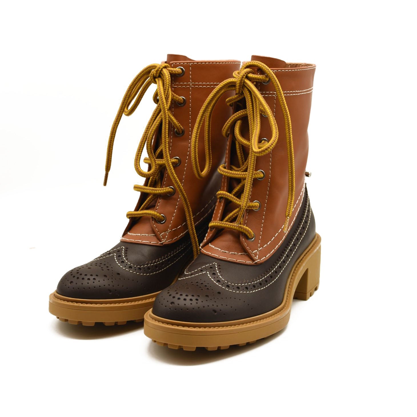 NEW Chloe Franne Bicolour Ankle Boot EU 38