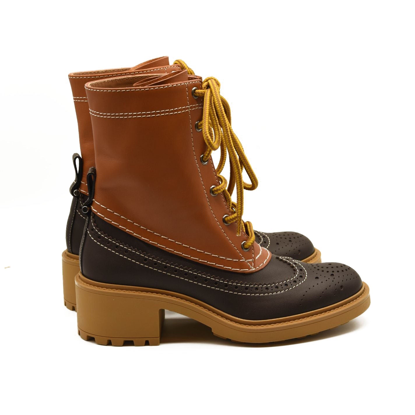 NEW Chloe Franne Bicolour Ankle Boot EU 38