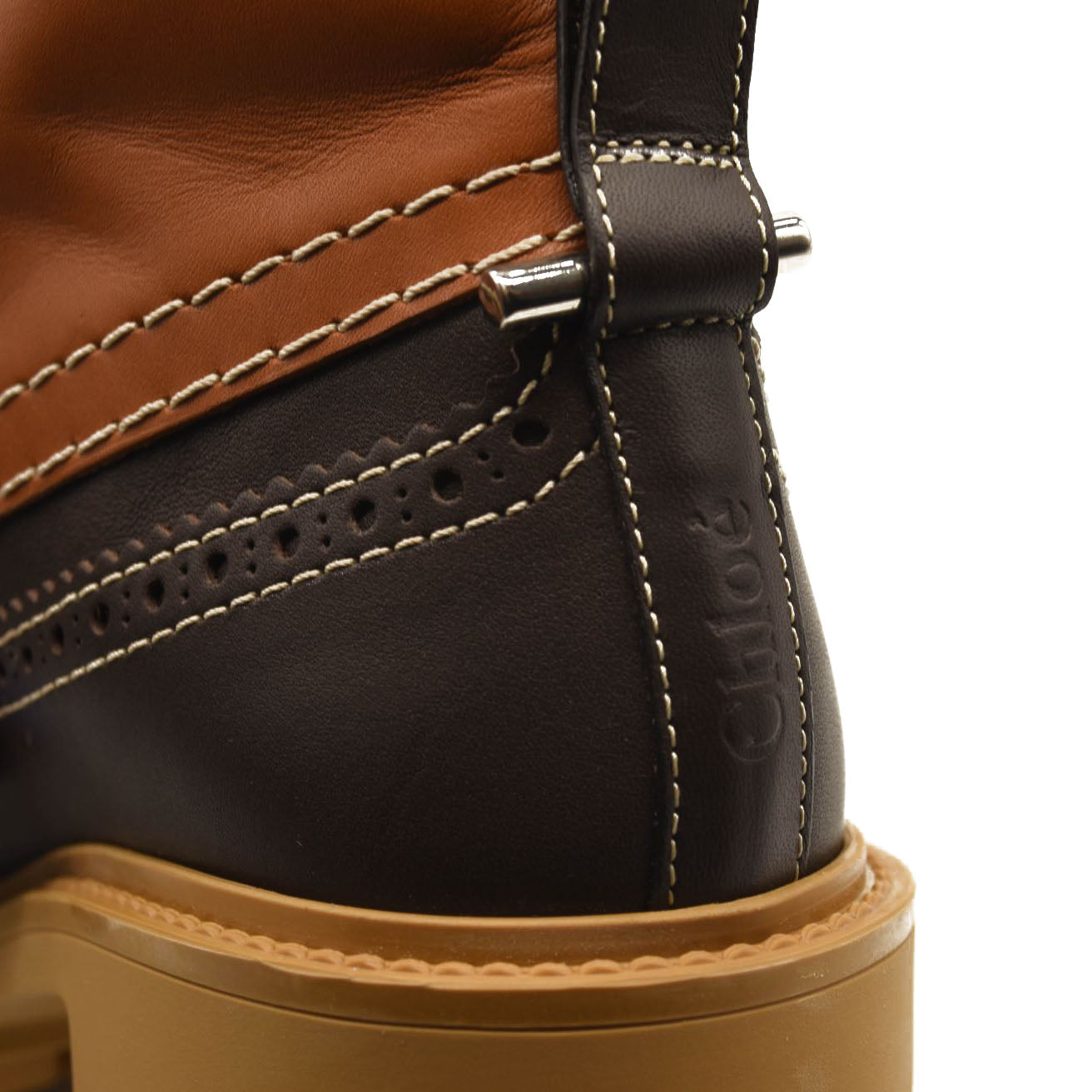 NEW Chloe Franne Bicolour Ankle Boot EU 38