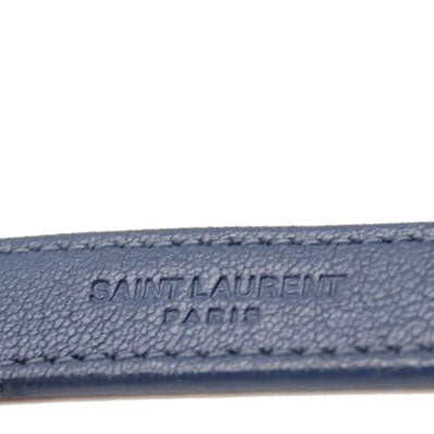 Saint Laurent Matelasse Chevron Monogram Medium College Bag Navy Blue