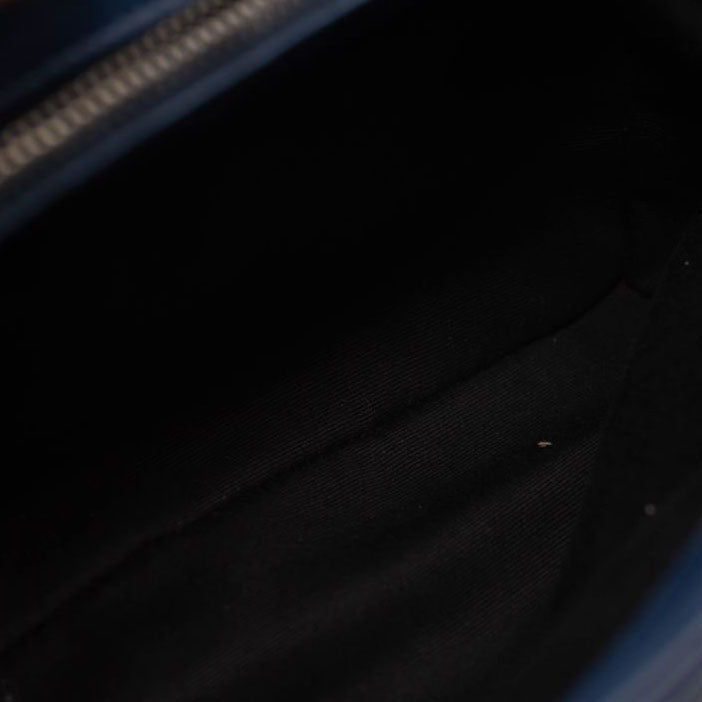 Saint Laurent Matelasse Chevron Monogram Medium College Bag Navy Blue