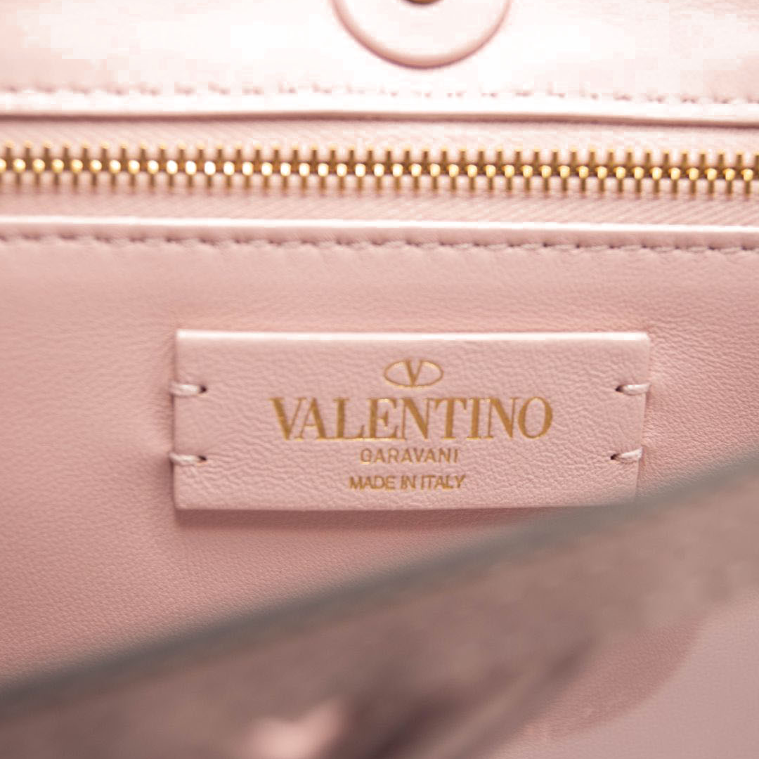 NEW Valentino Roman Stud Transparent Shoulder Bag Pink