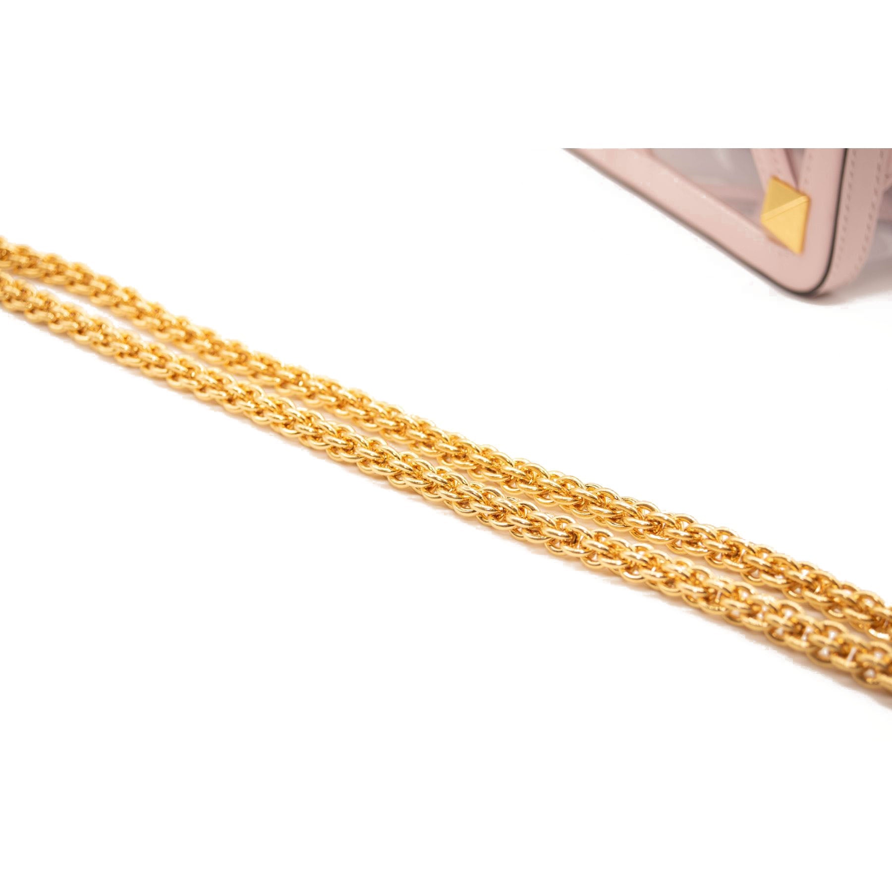 NEW Valentino Roman Stud Transparent Shoulder Bag Pink