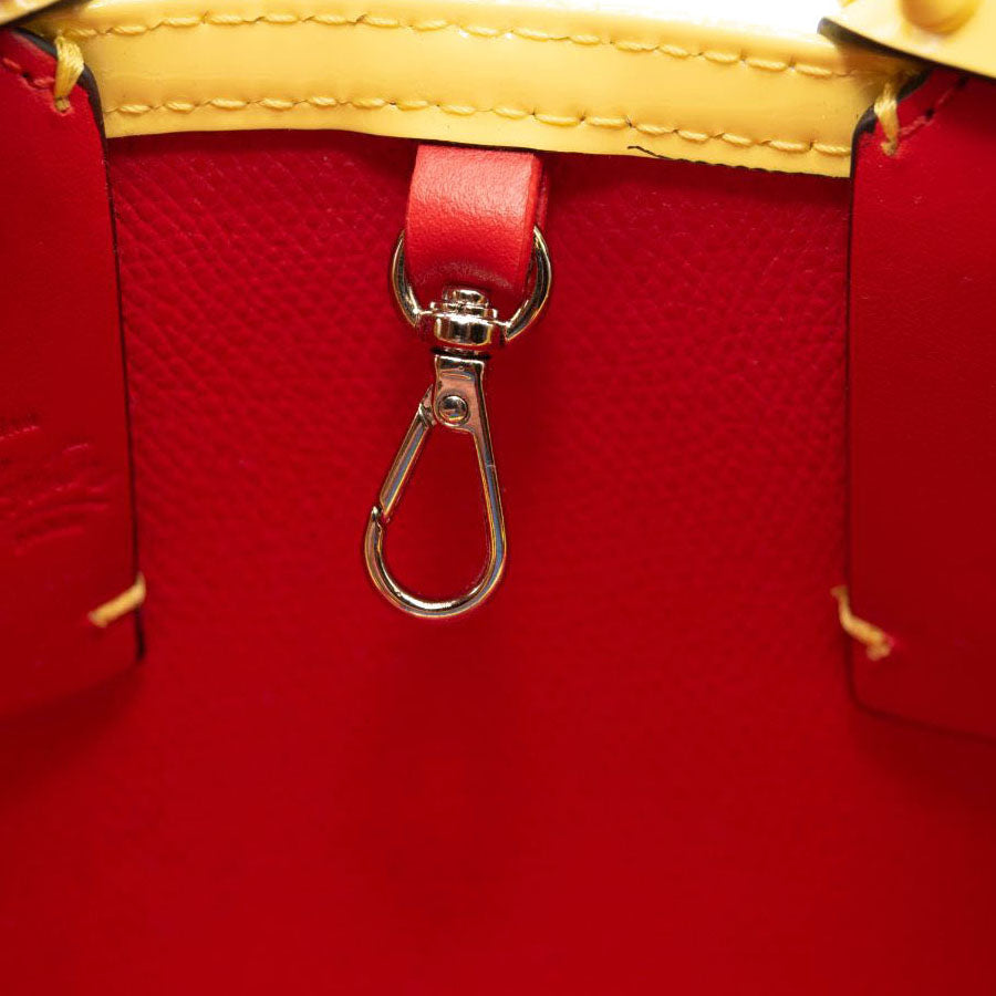 NEW Christian Louboutin Nano Cabata East/West Leather Tote Yellow