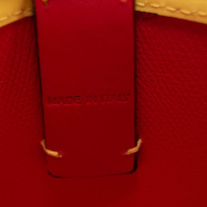 NEW Christian Louboutin Nano Cabata East/West Leather Tote Yellow