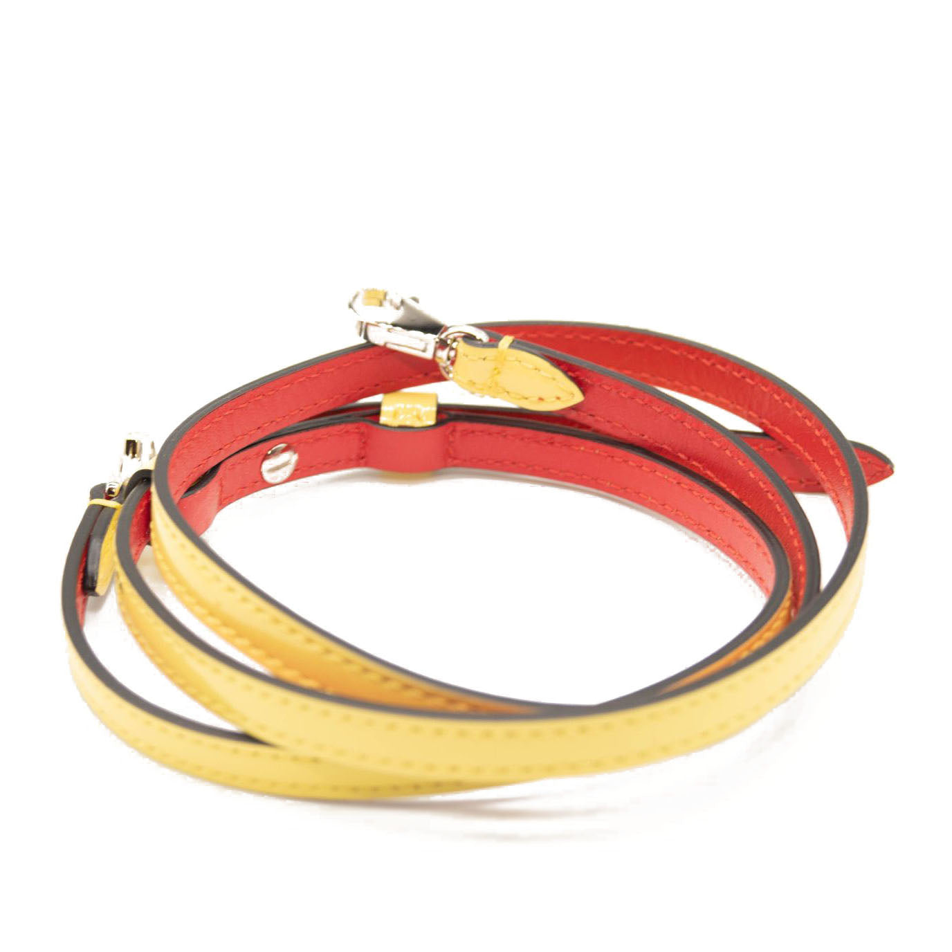 NEW Christian Louboutin Nano Cabata East/West Leather Tote Yellow