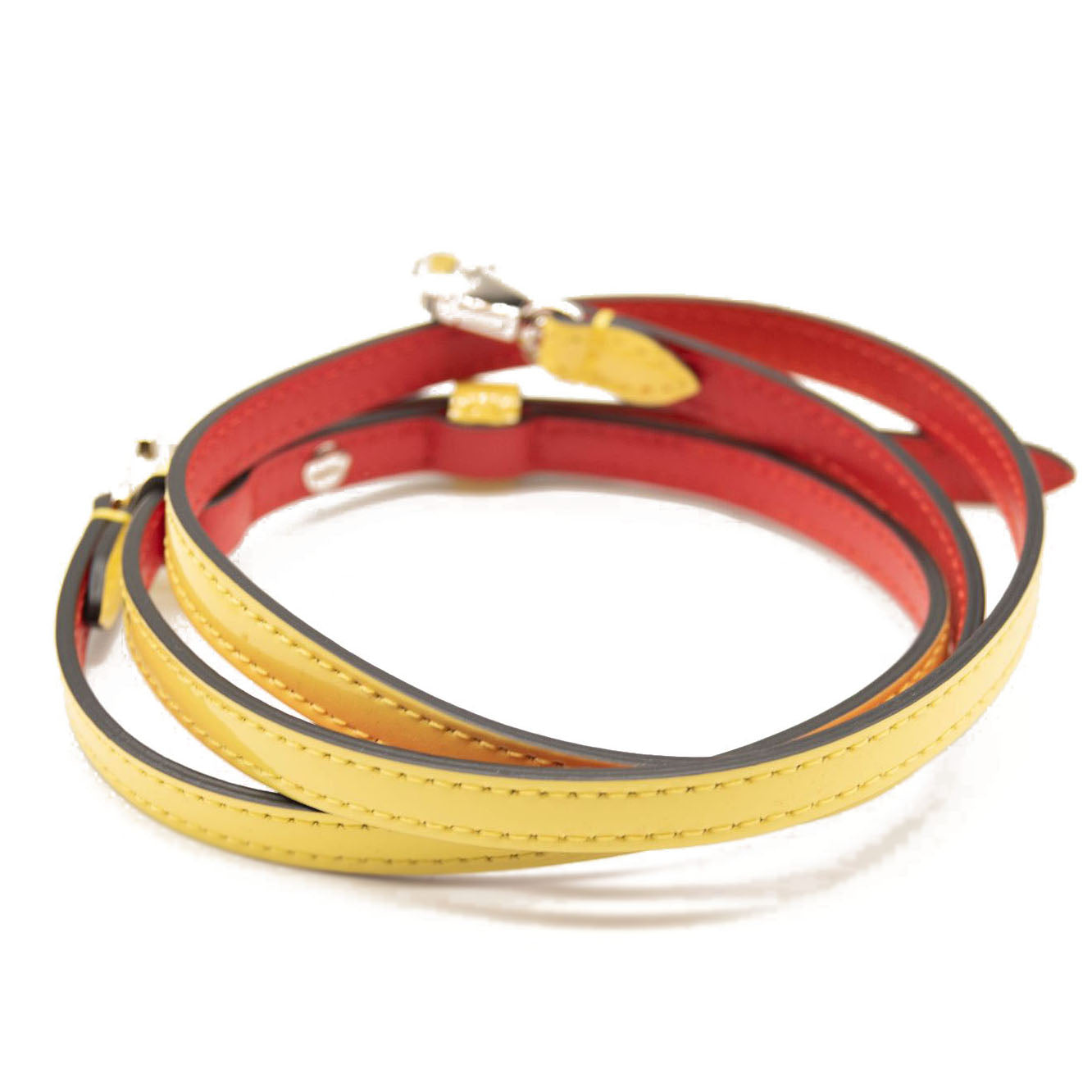 NEW Christian Louboutin Nano Cabata East/West Leather Tote Yellow