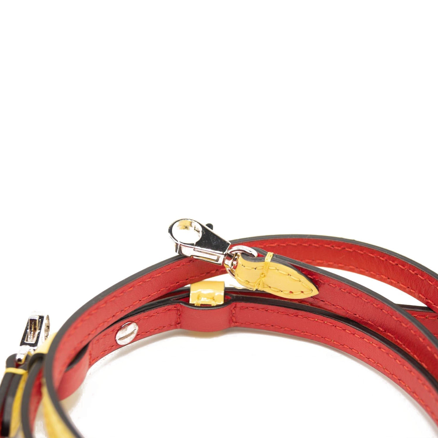 NEW Christian Louboutin Nano Cabata East/West Leather Tote Yellow