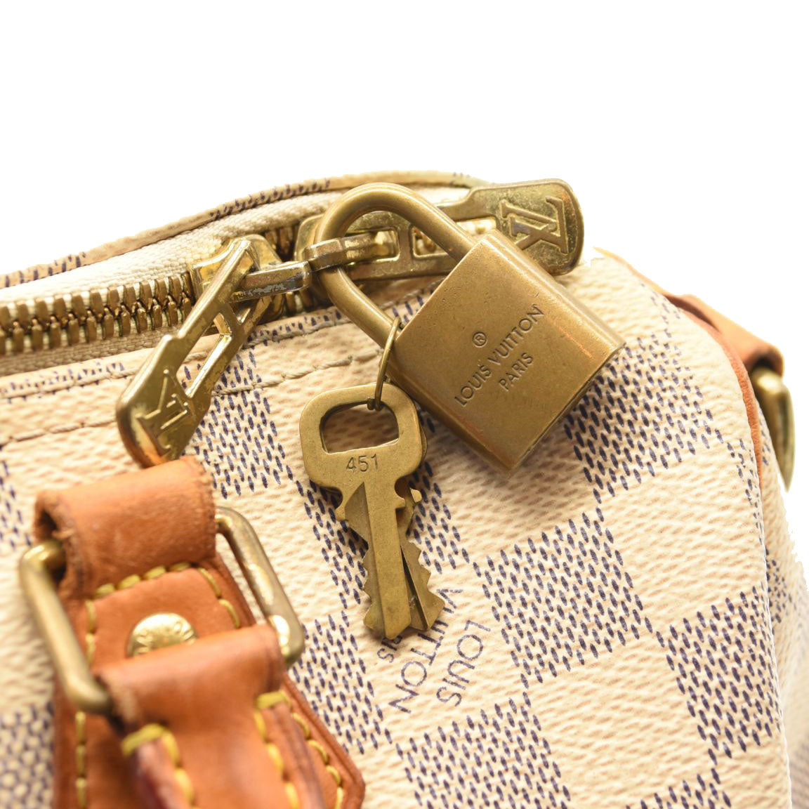 LOUIS VUITTON Damier Azur Speedy Bandouliere 25