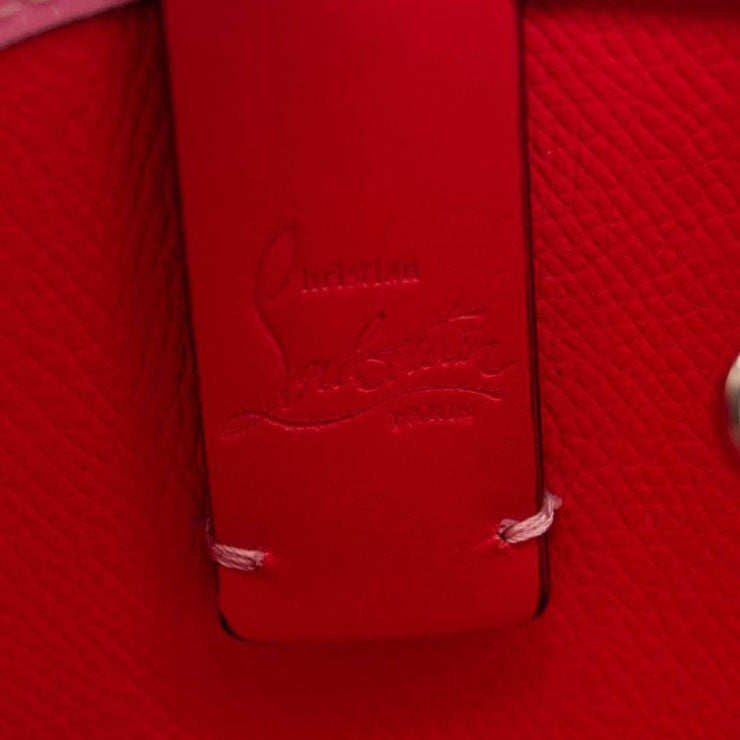 NEW Christian Louboutin Nano Cabata East/West Leather Tote Pink