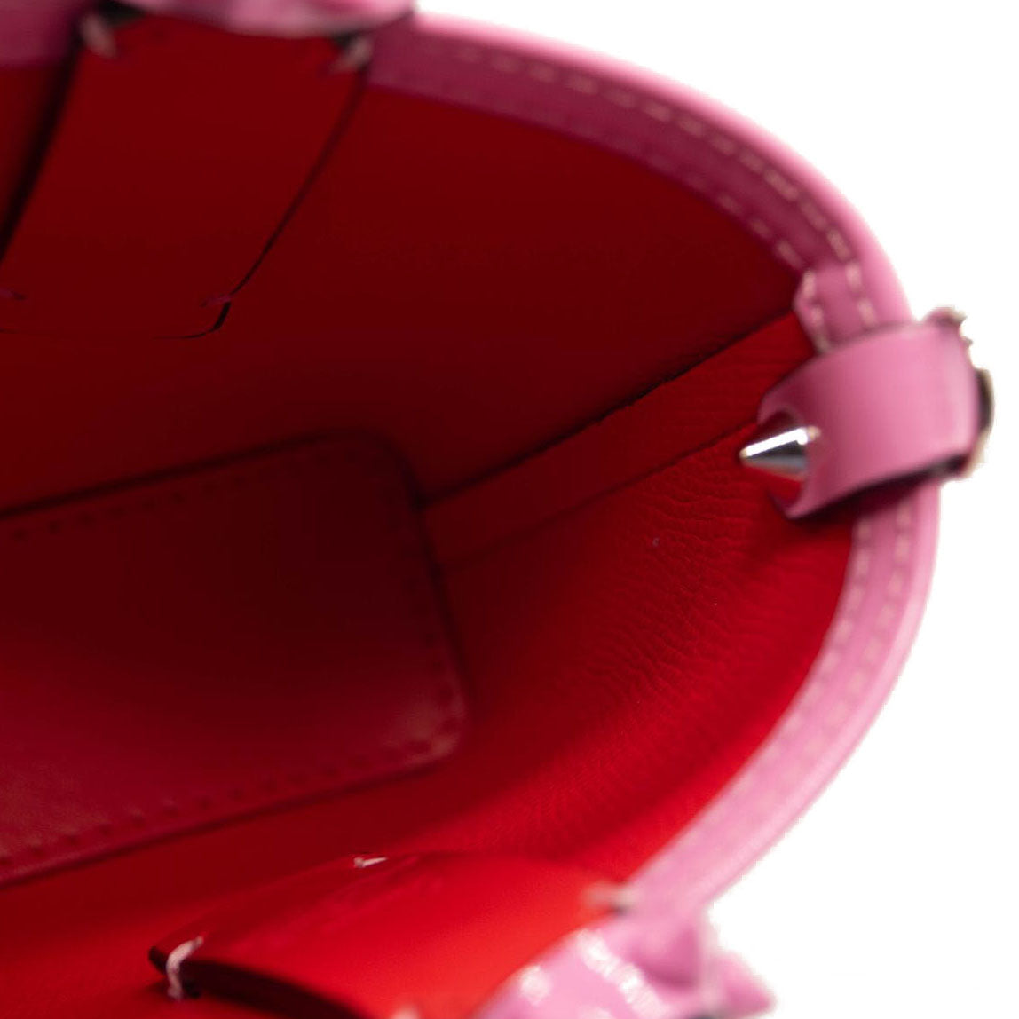 NEW Christian Louboutin Nano Cabata East/West Leather Tote Pink