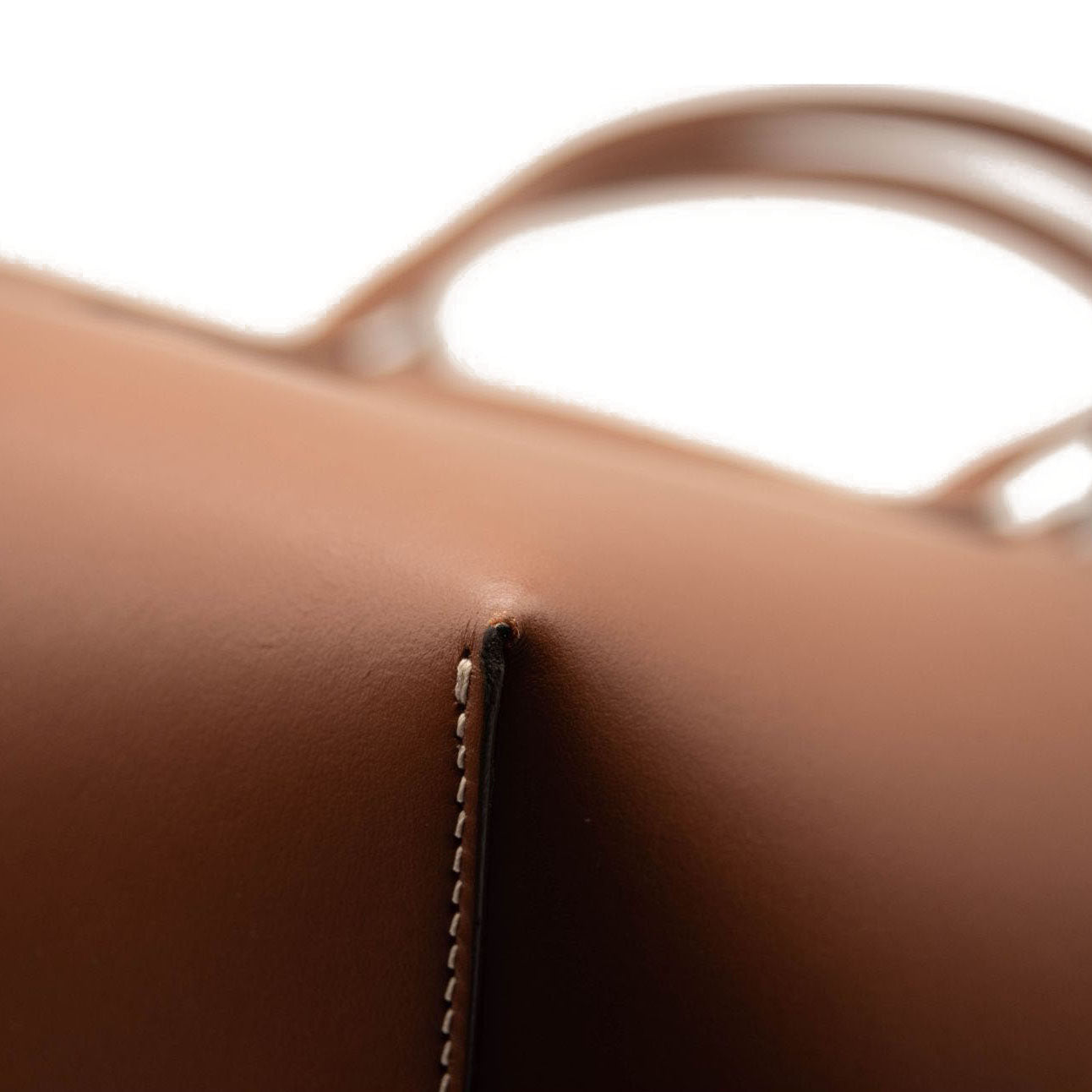 NEW Burberry Medium Soft TB Monogram Leather Tote Tan Brown