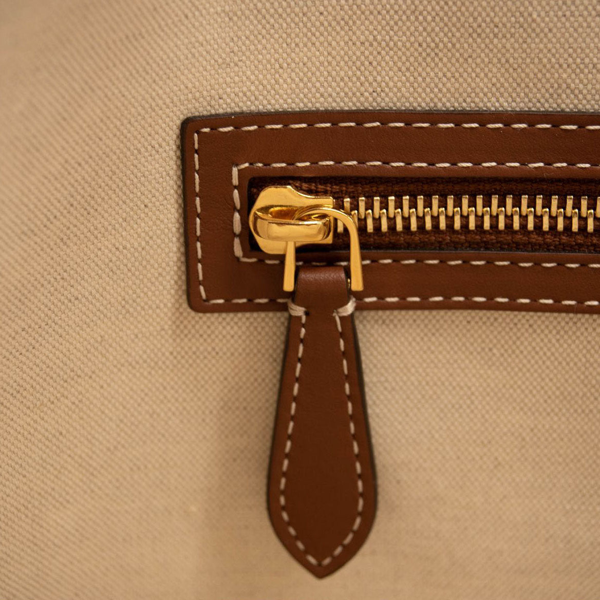 NEW Burberry Medium Soft TB Monogram Leather Tote Tan Brown