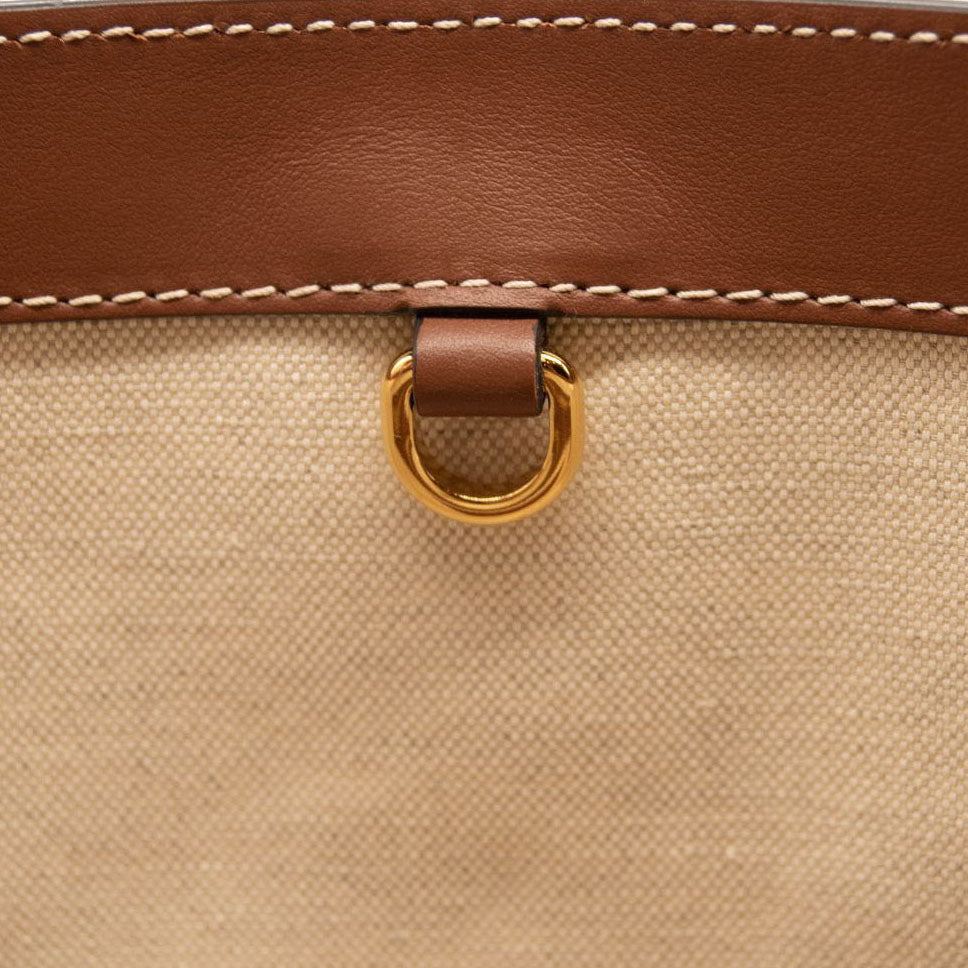 NEW Burberry Medium Soft TB Monogram Leather Tote Tan Brown