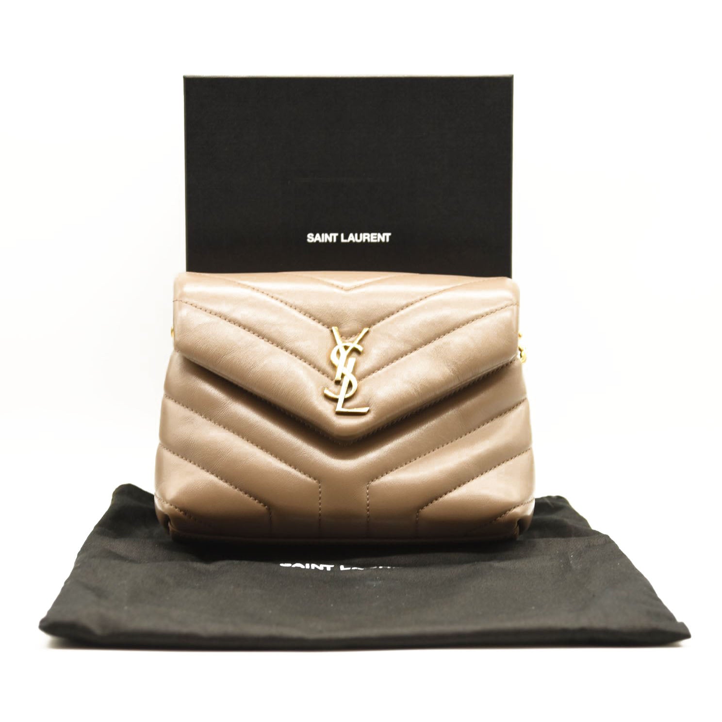 Pre-Owned SAINT LAURENT Calfskin Y Quilted Monogram Toy Loulou Crossbo -  MyDesignerly