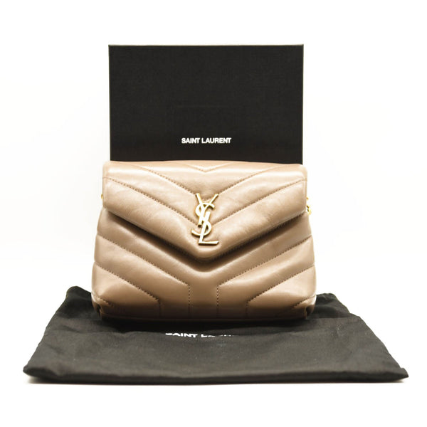Saint Laurent Mini Loulou Toy Bag In Y Matelasse Leather Black/Gold