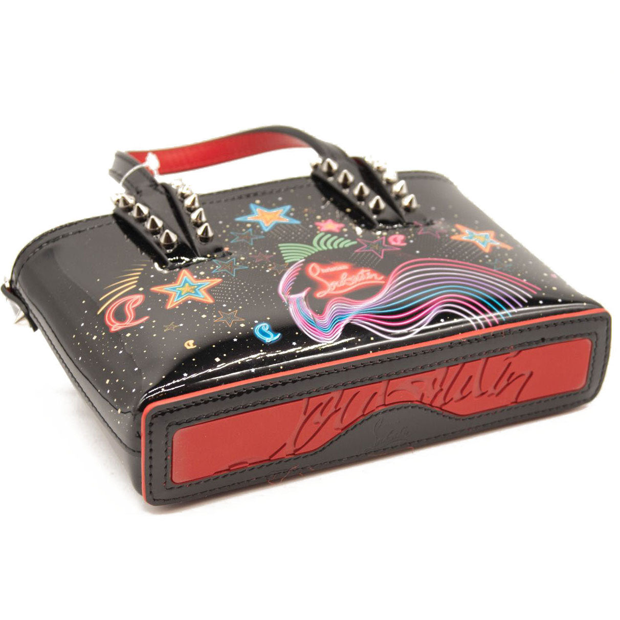 NEW Christian Louboutin Nano Cabata East/West Leather Tote Black