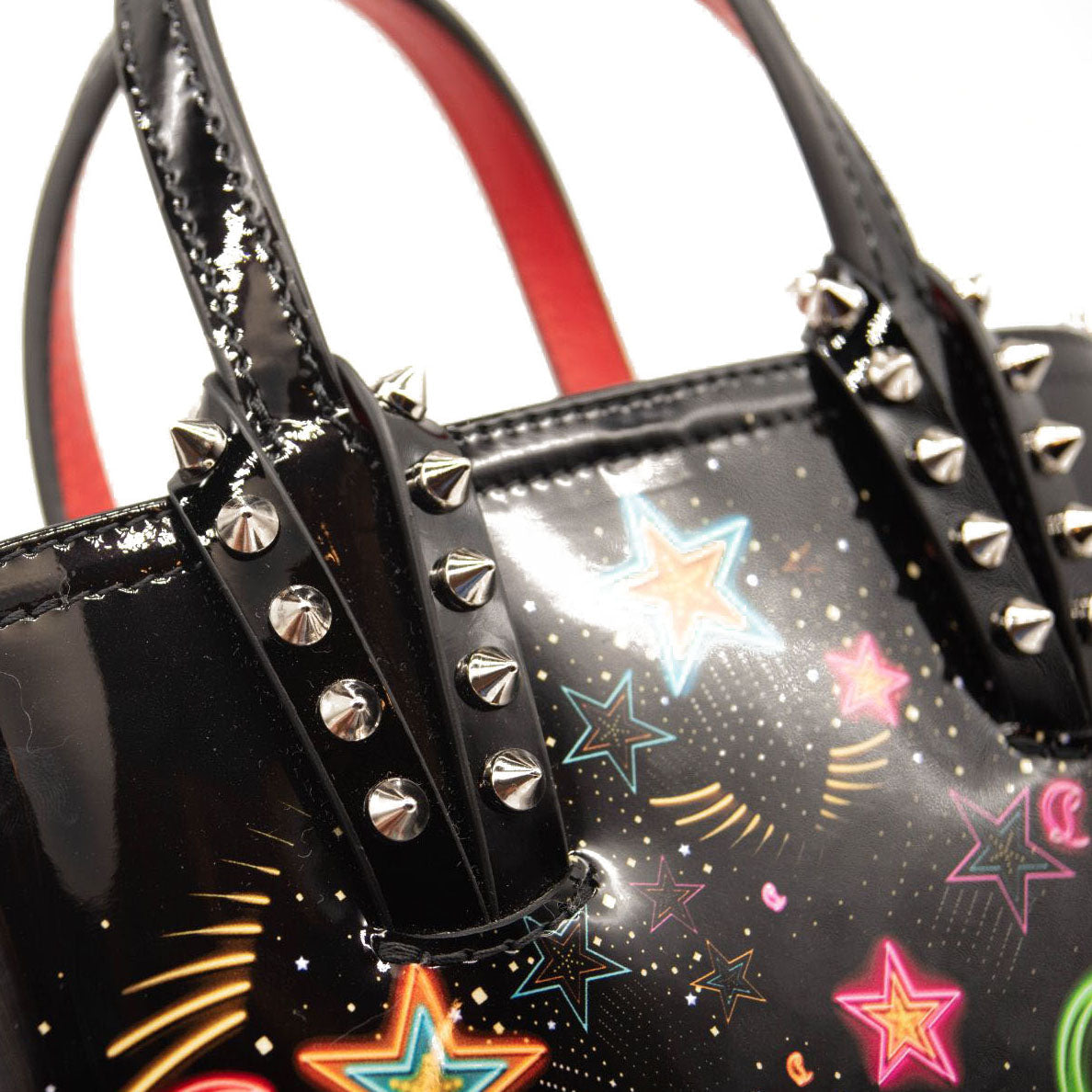 NEW Christian Louboutin Nano Cabata East/West Leather Tote Black