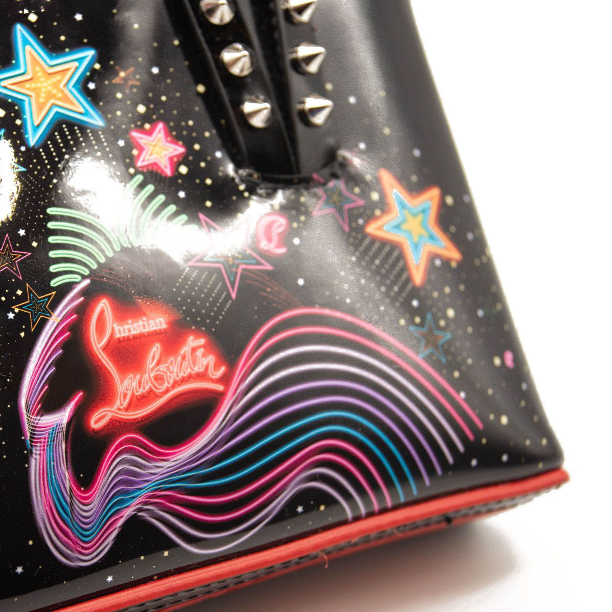 NEW Christian Louboutin Nano Cabata East/West Leather Tote Black