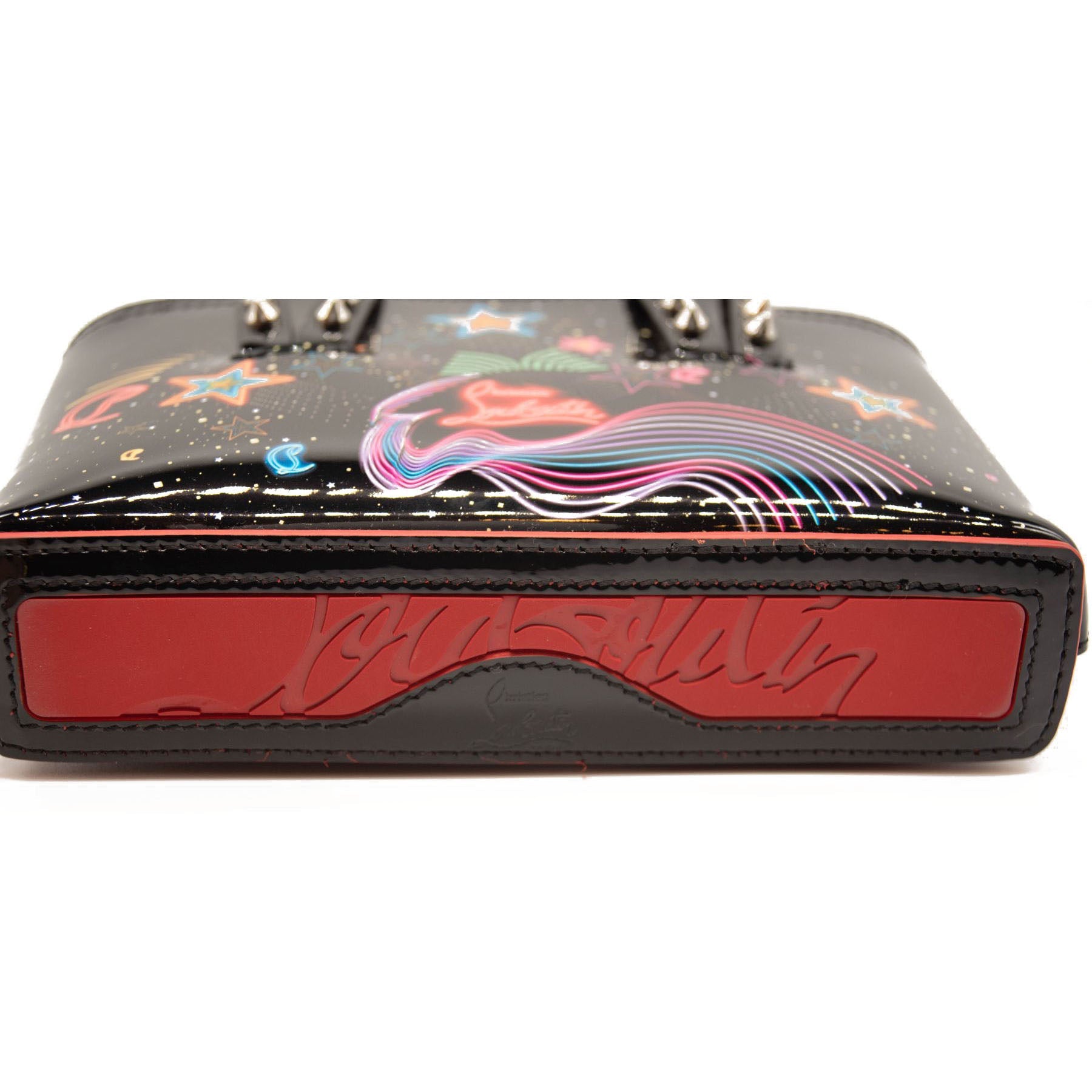 NEW Christian Louboutin Nano Cabata East/West Leather Tote Black