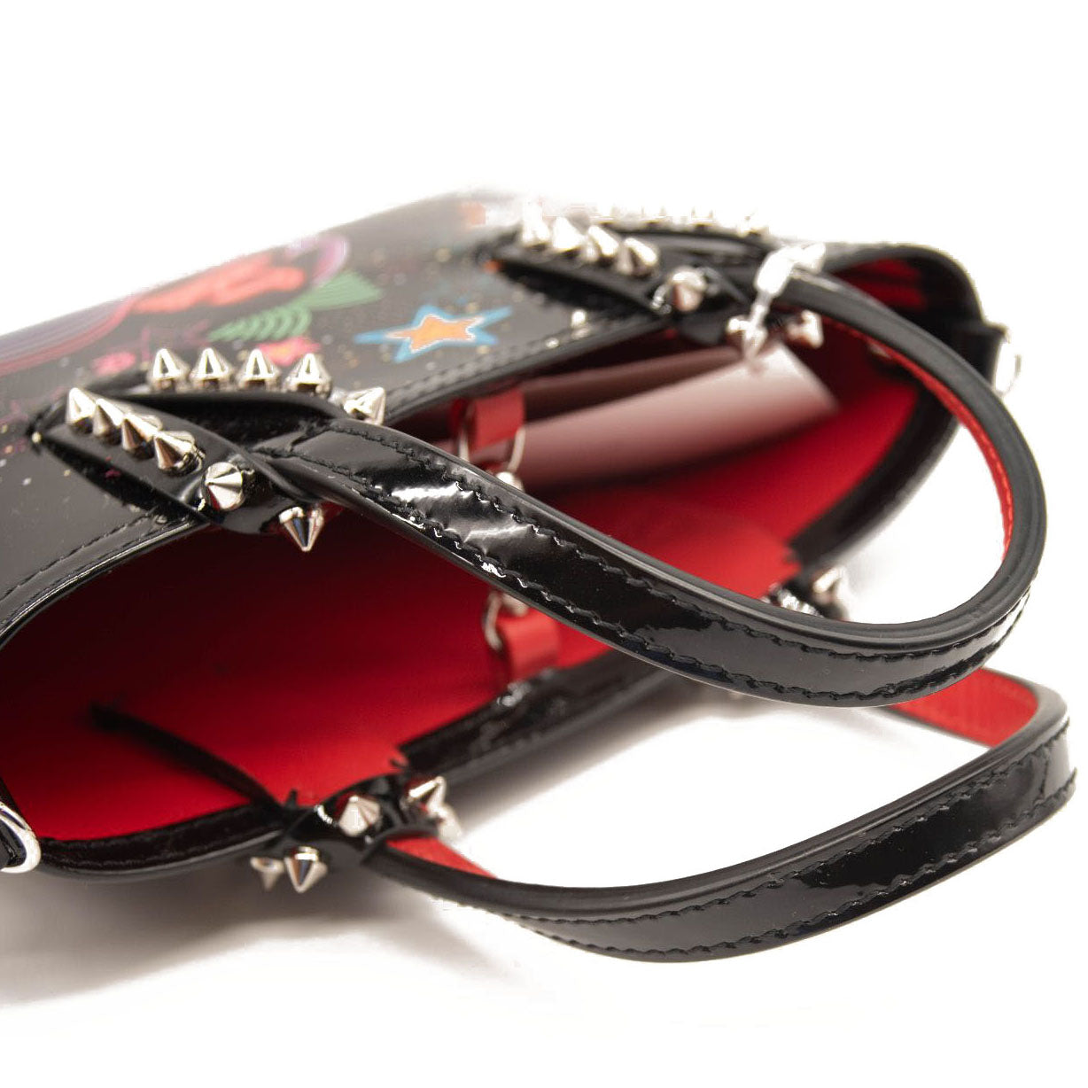 NEW Christian Louboutin Nano Cabata East/West Leather Tote Black