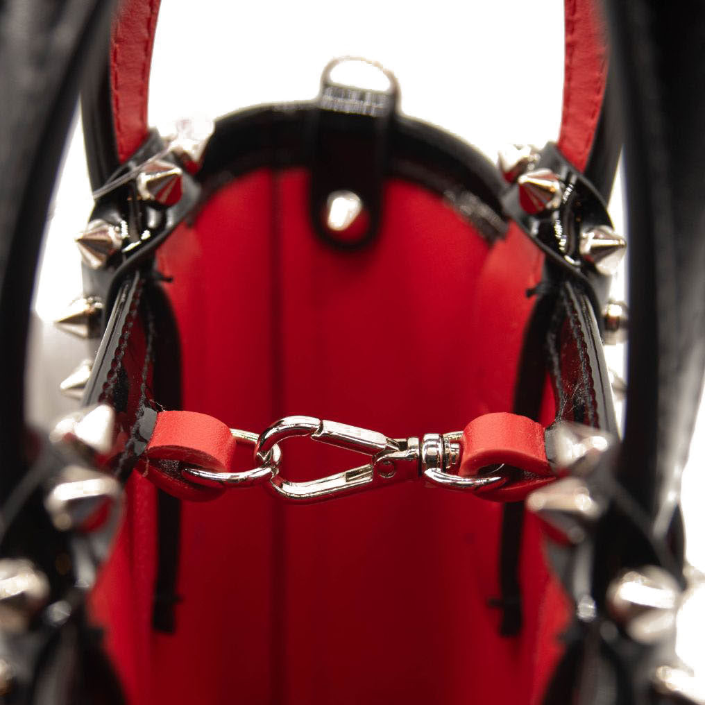 NEW Christian Louboutin Nano Cabata East/West Leather Tote Black