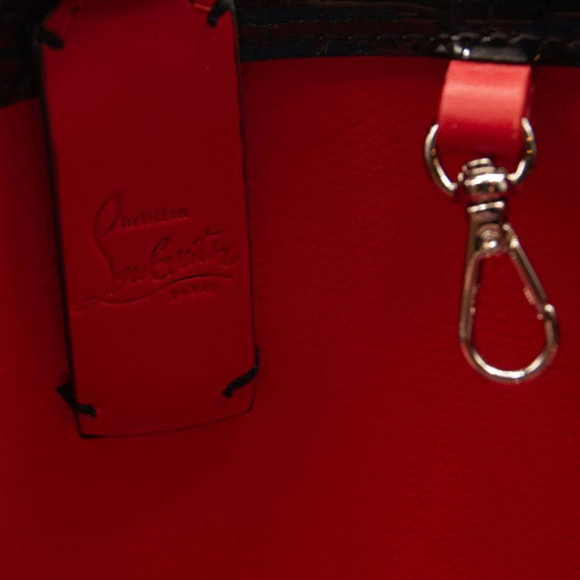 NEW Christian Louboutin Nano Cabata East/West Leather Tote Black