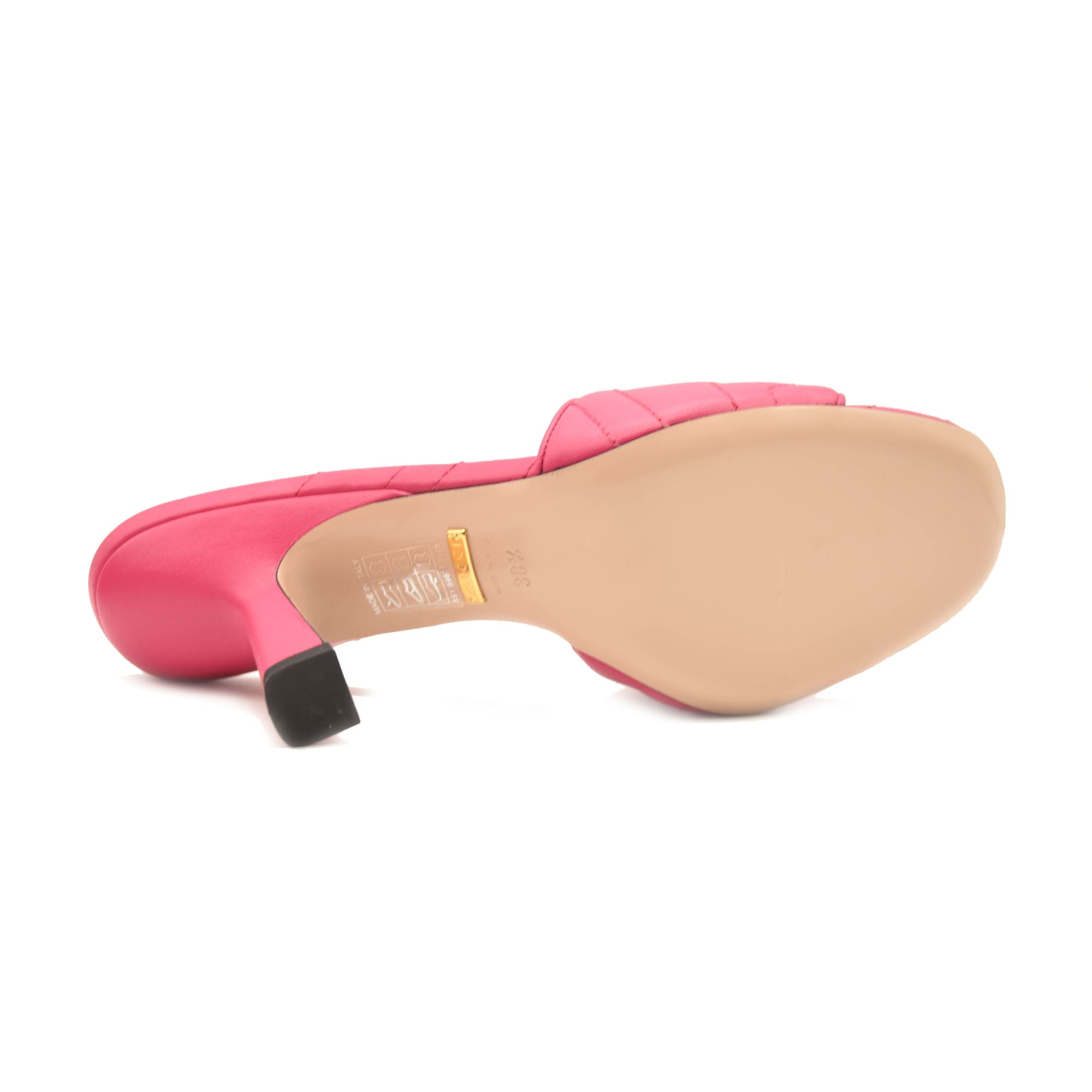 Gucci GG Quilted Slide Sandal (Women) Size 38.5 Pink Marmont