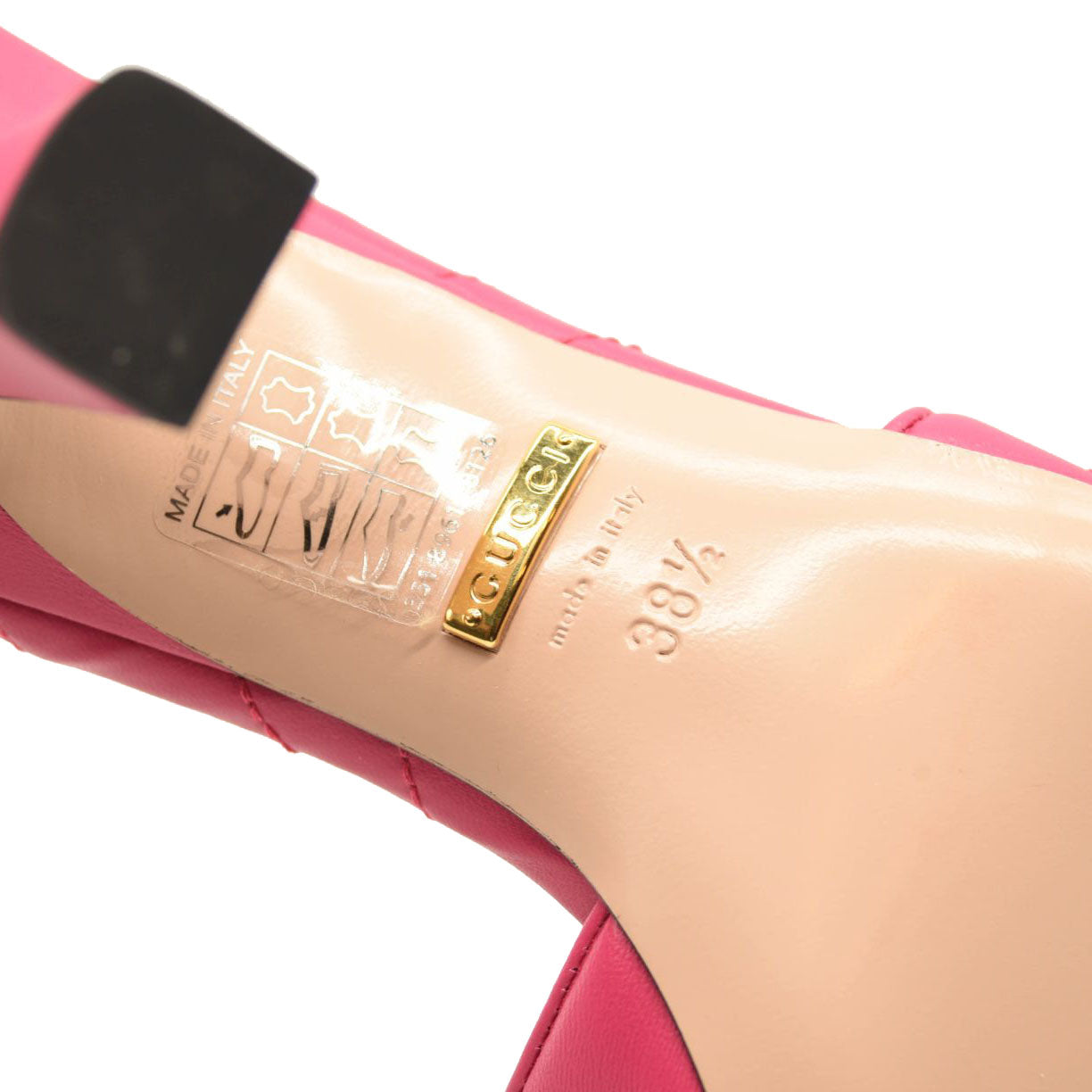 Gucci GG Quilted Slide Sandal (Women) Size 38.5 Pink Marmont