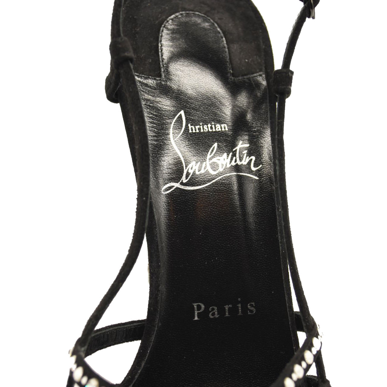 Christian Louboutin Yazefine Platform Metallic Embellished Sandals Sz US 8  EU 38