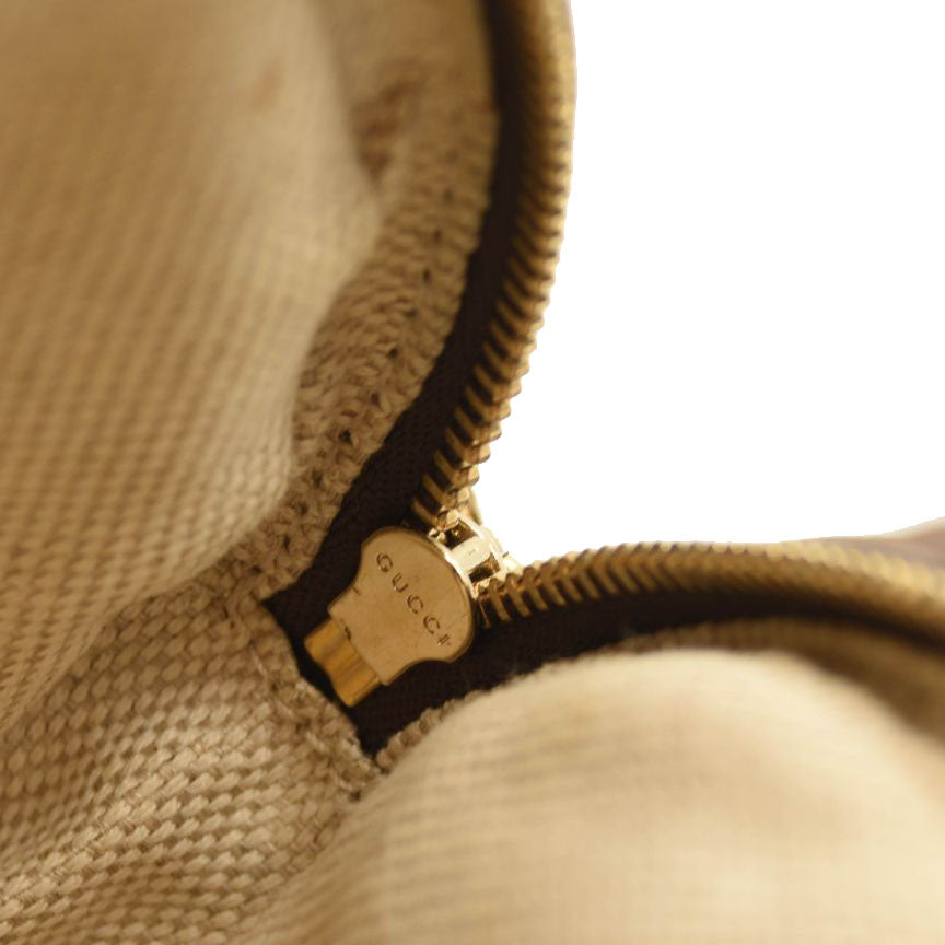 GUCCI Pebbled Calfskin Mini Soho Chain Bag Camelia