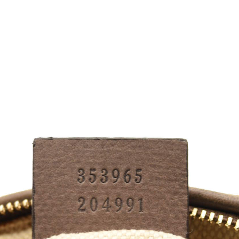 GUCCI Pebbled Calfskin Mini Soho Chain Bag Camelia