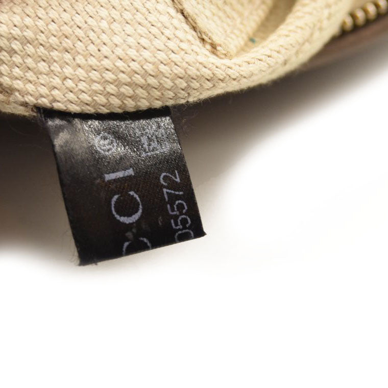 GUCCI Pebbled Calfskin Mini Soho Chain Bag Camelia