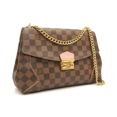 LOUIS VUITTON Damier Ebene Caissa Clutch in Rose Ballerine