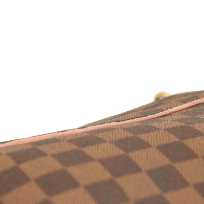 LOUIS VUITTON Damier Ebene Caissa Clutch in Rose Ballerine