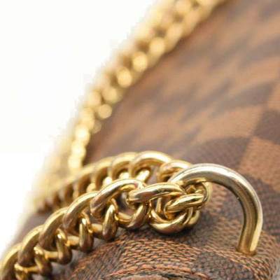 LOUIS VUITTON Damier Ebene Caissa Clutch in Rose Ballerine