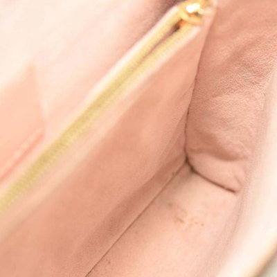 LOUIS VUITTON Damier Ebene Caissa Clutch in Rose Ballerine