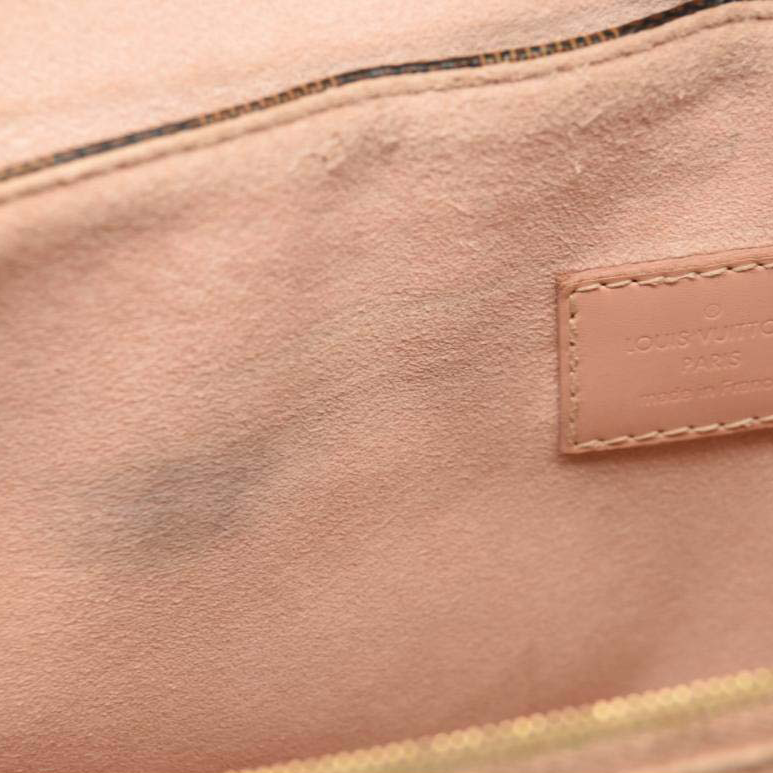 LOUIS VUITTON Damier Ebene Caissa Clutch in Rose Ballerine